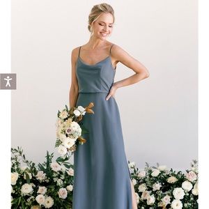 Revelry Skye Chiffon Dress in Dusty Purple!